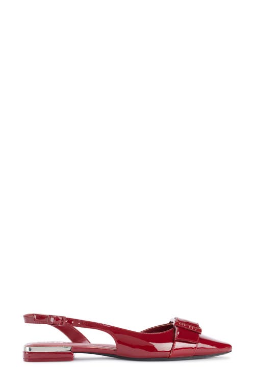 Dkny Clemma Pointed Toe Slingback Flat In Ruby Red