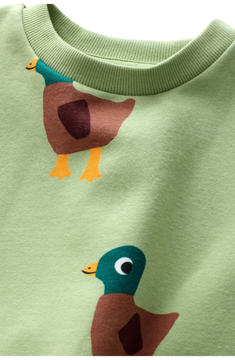 NEXT Kids' Duck Print Crewneck Sweatshirt, Alternate, color, Green