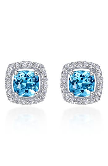 Lafonn Cushion Halo Stud Earrings