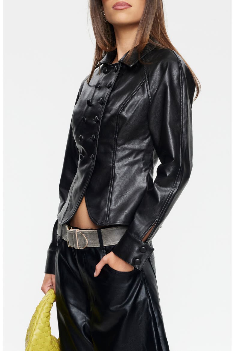 Form Faux Leather Jacket, Alternate, color, DUSK