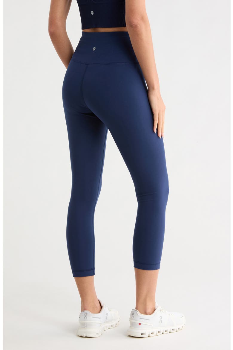 Lana Interlock Crossover High Rise Leggings, Alternate, color, NAVAL BLUE