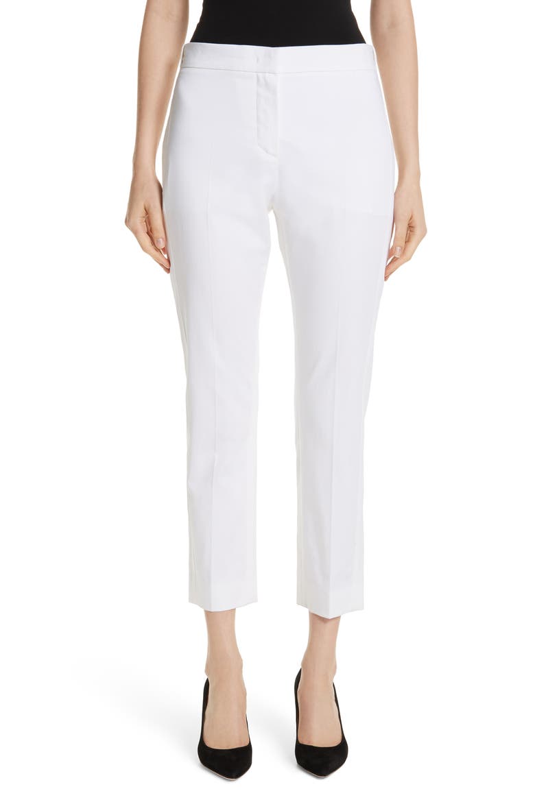 Papy Crop Stretch Cotton Pants, Main, color, OPTICAL WHITE
