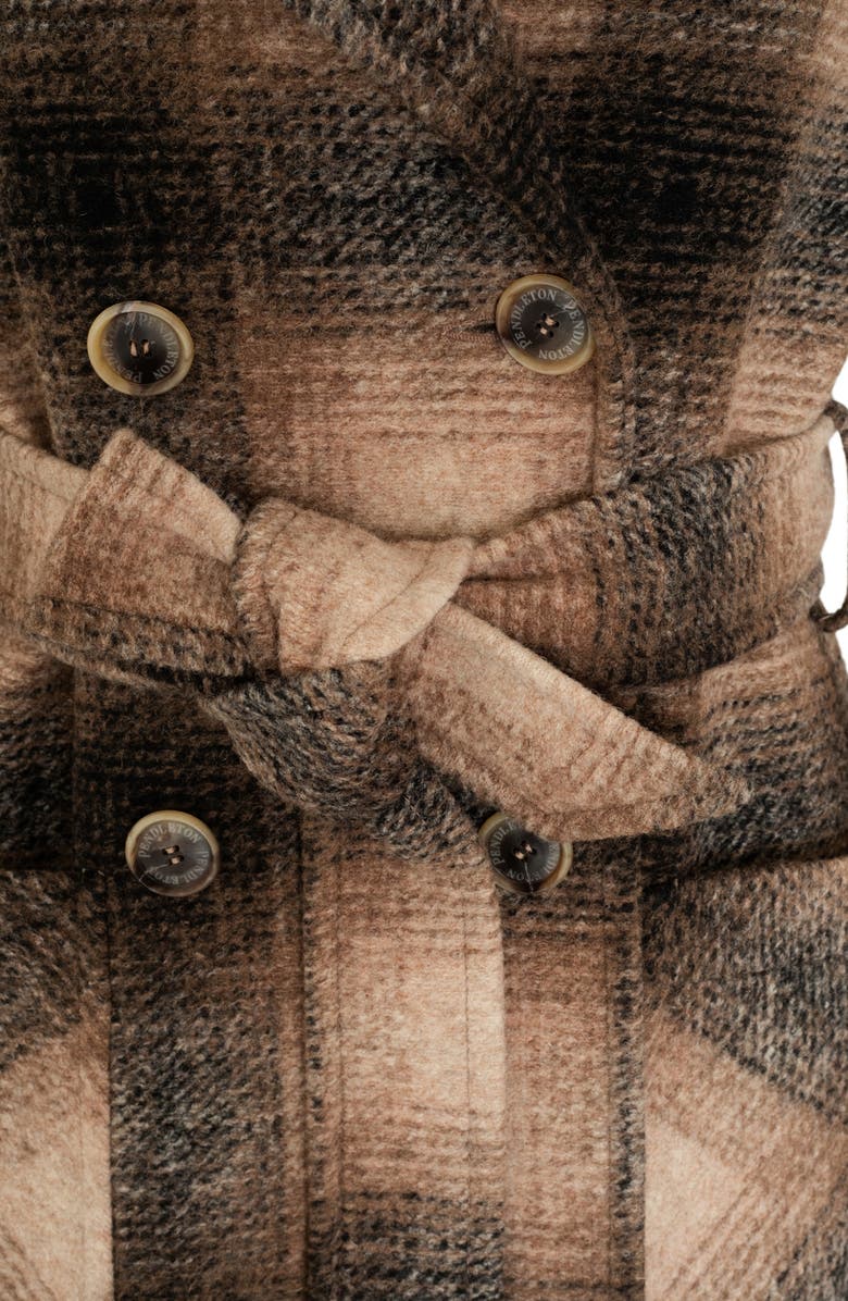 Pendleton Aurora Plaid Wool Blend Wrap Coat, Alternate, color,