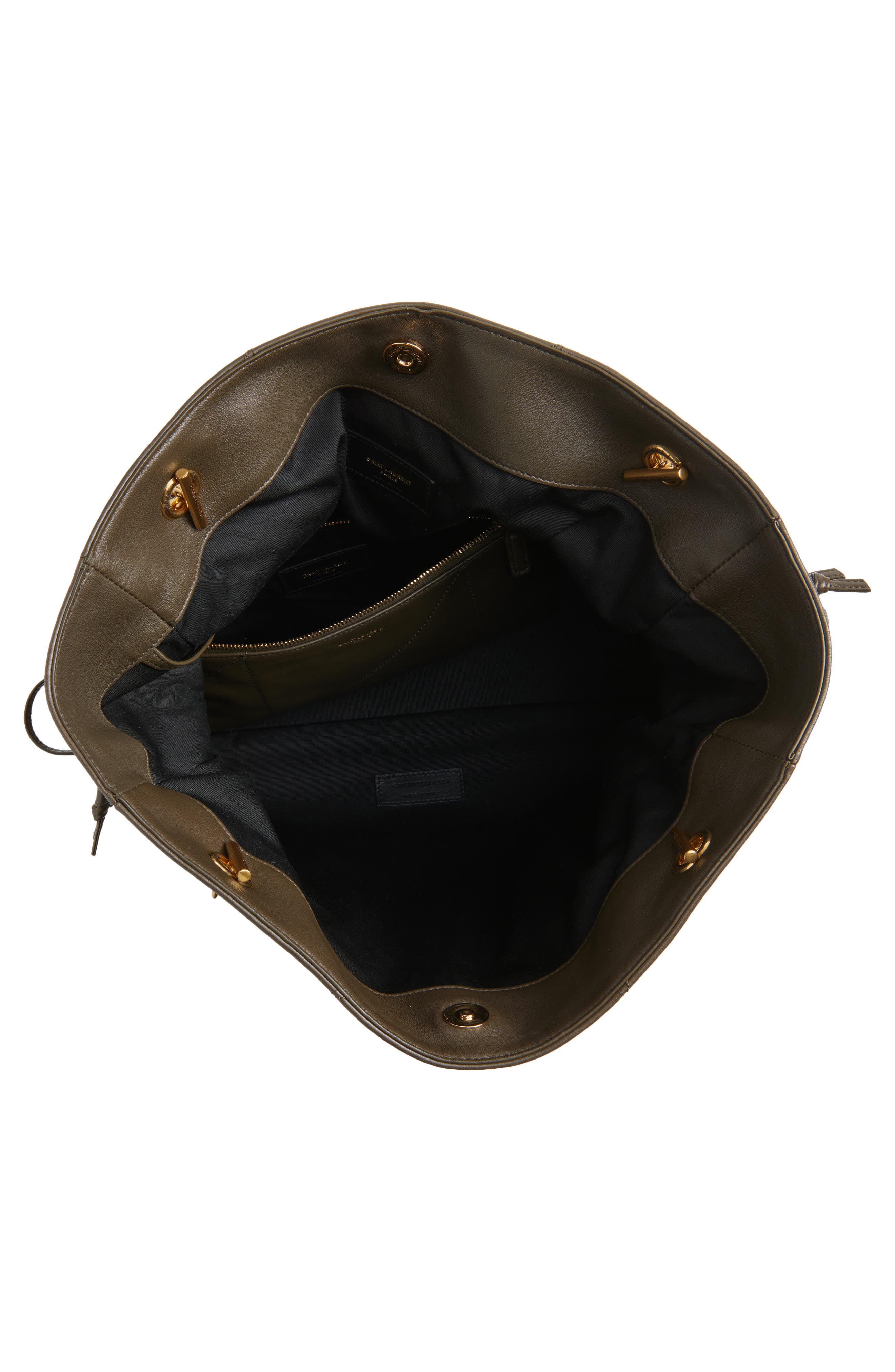 Saint Laurent Jamie 4.3 Patchwork Leather Shopper, Alternate, color, Light Musk