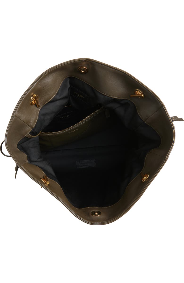 Saint Laurent Jamie 4.3 Patchwork Leather Shopper, Alternate, color, Light Musk