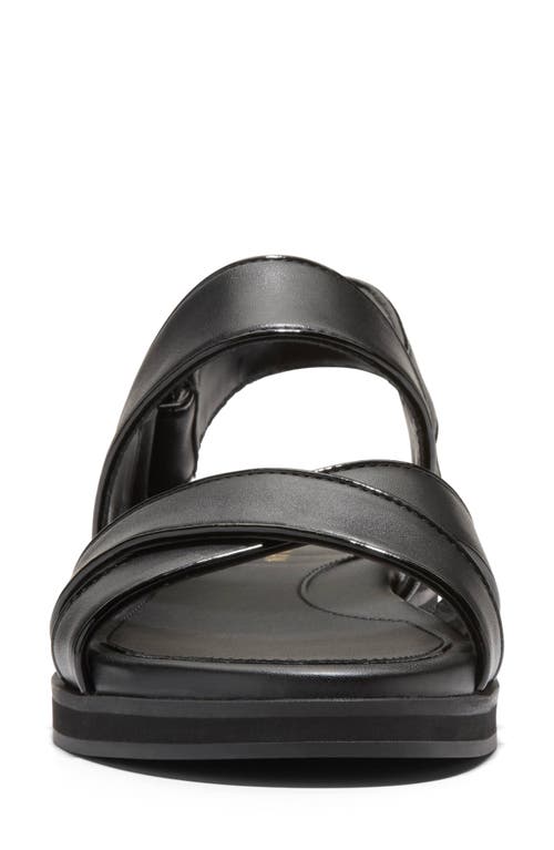 Cole Haan Mirabelle Crisscross Sandal In Black/patent/black