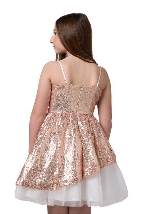 Un Deux Trois Sequin Peek-a-boo-dress In Multi