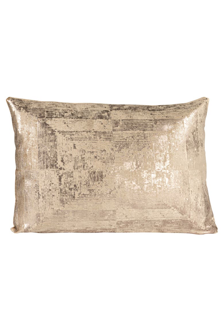 Aureate Sands Velvet Lumbar Pillow, Gold and Sand, Alternate, color, Tan