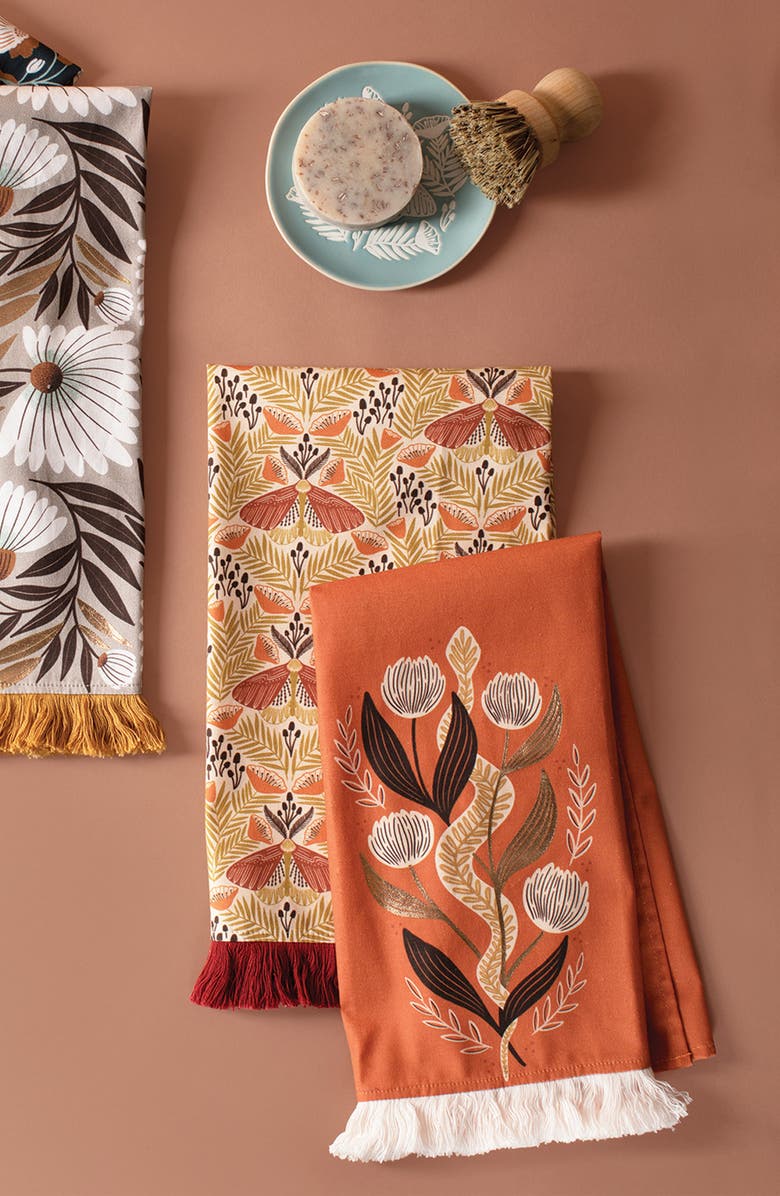 Fringe Studio Julia Tipton Wild Prairie Set of 2 Tea Towels, Alternate, color, 