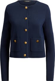 Lauren Ralph Lauren Crewneck Crop Sweater Jacket