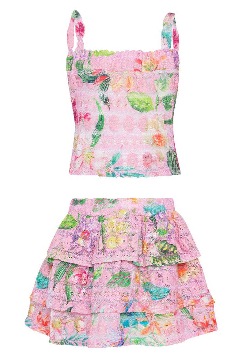 Kids' Lucy Tank & Ruffle Skirt Set, Main, color, PARADISE BLOOM