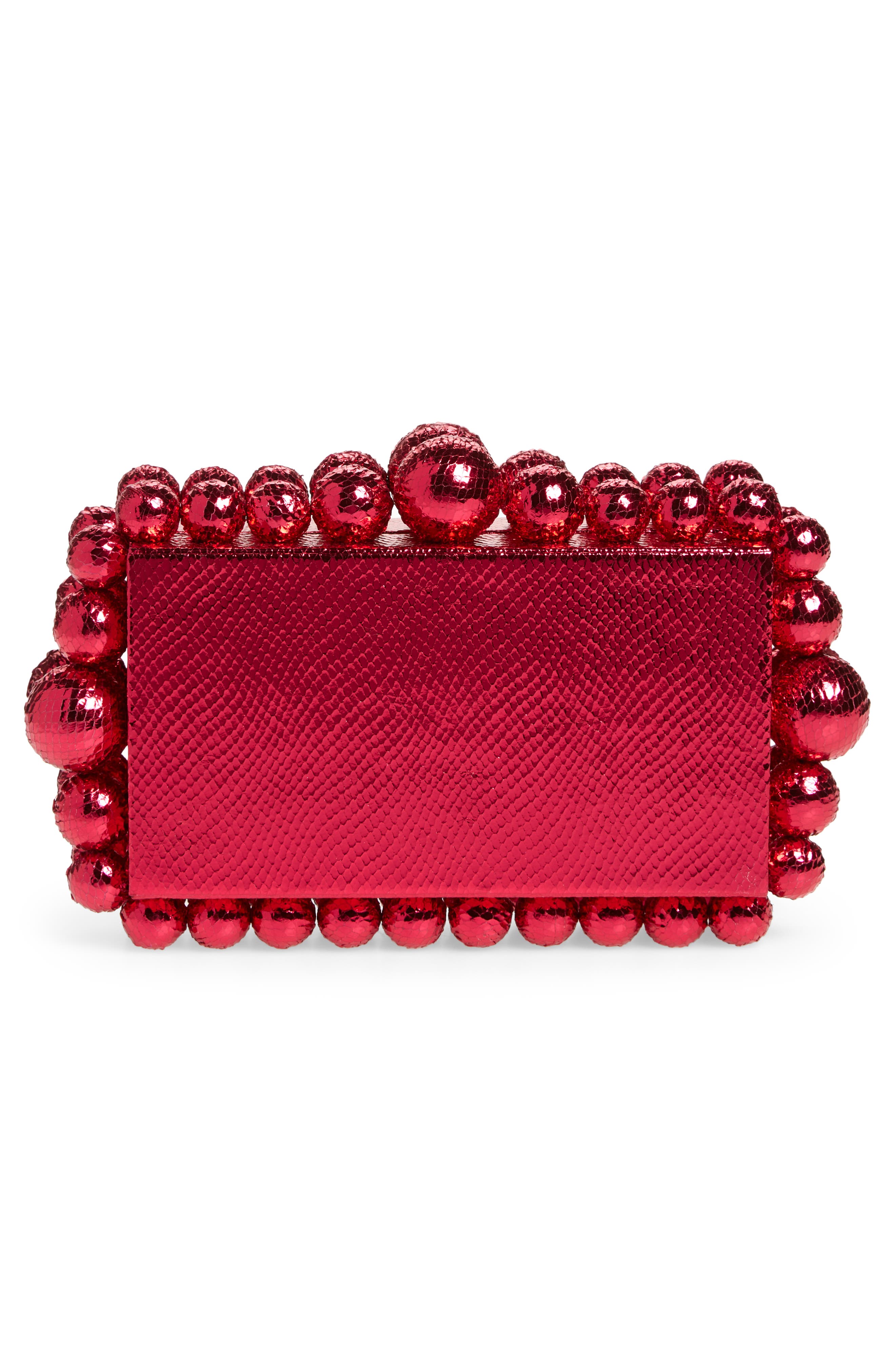 Cult Gaia Eos Beaded Leather Box Clutch, Alternate, color, 