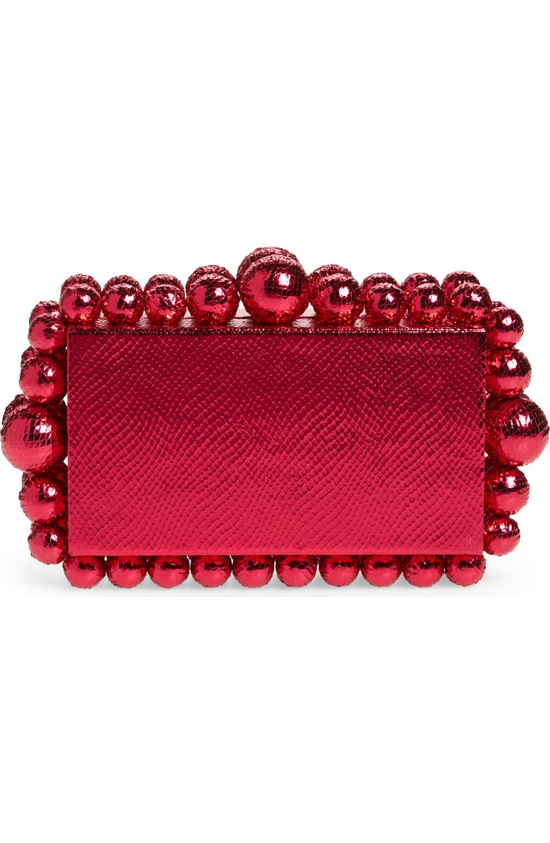 Cult Gaia Eos Beaded Leather Box Clutch, Alternate, color,