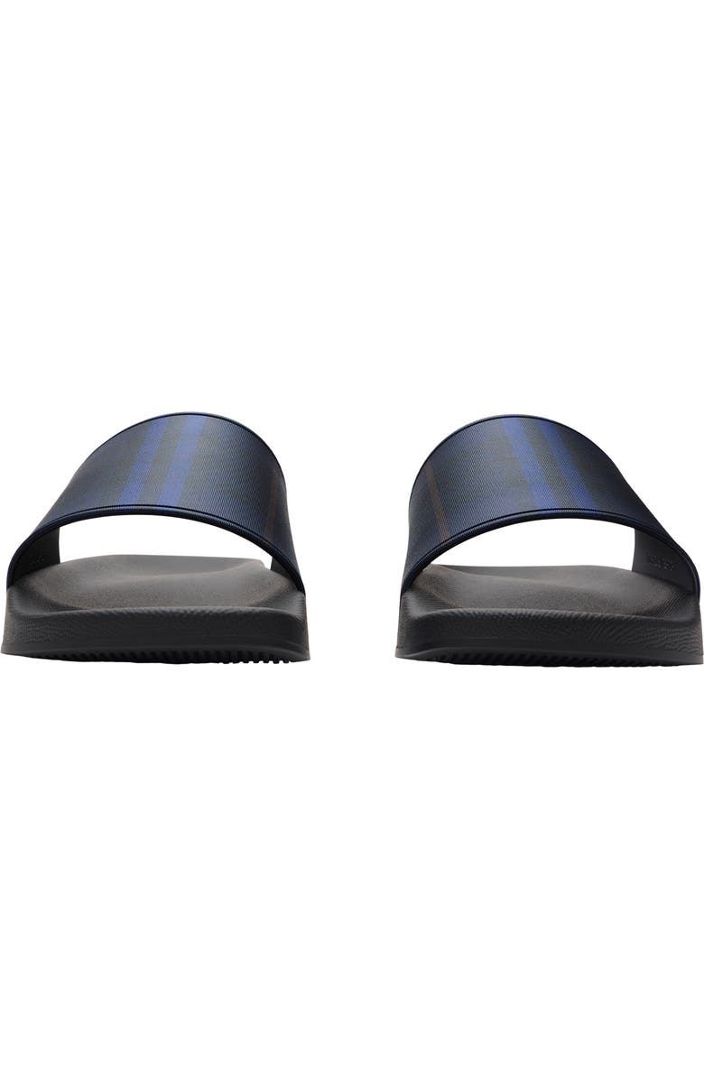 Burberry Check Slides, Alternate, color, Midnight