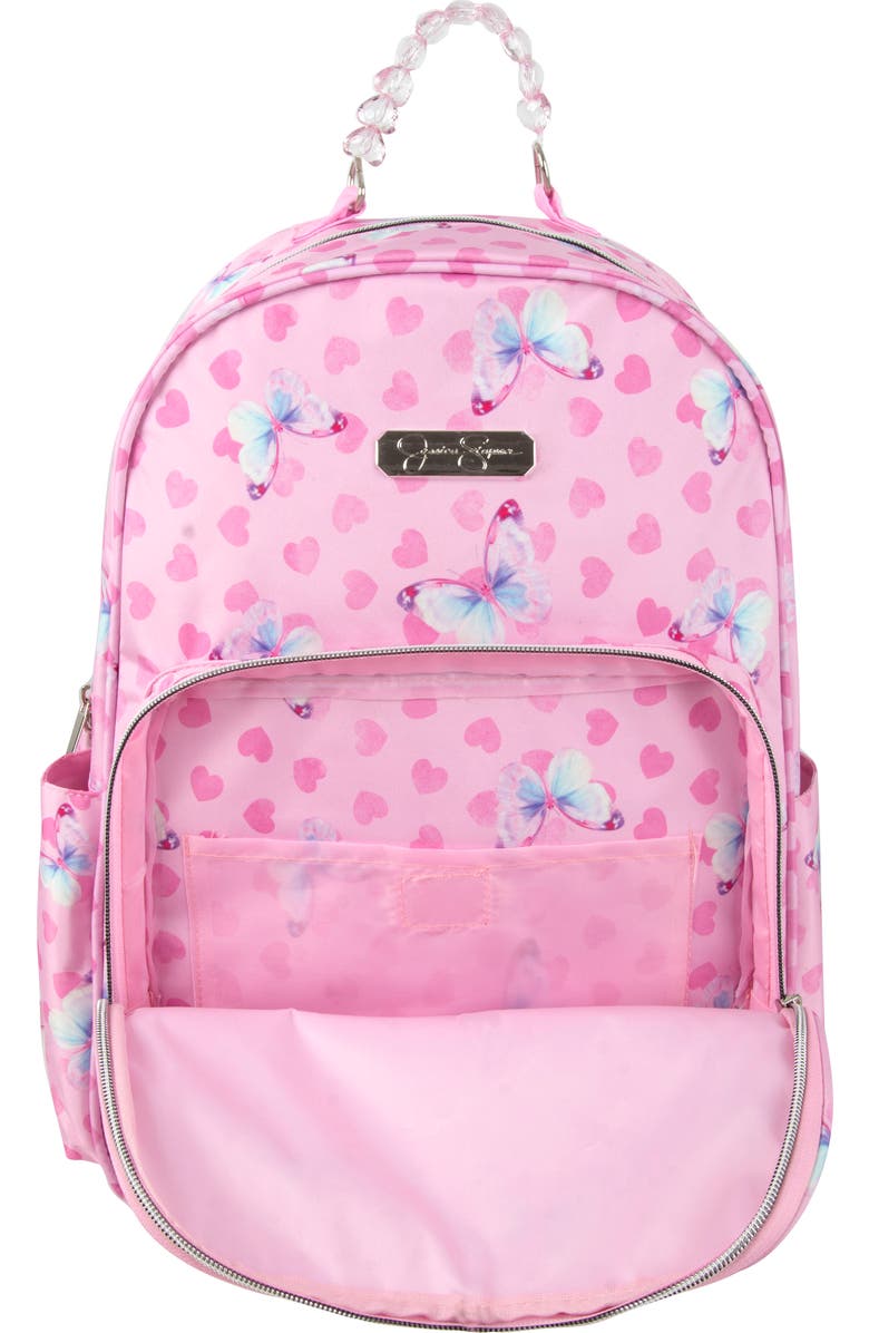 Jessica Simpson Kids' Embellished Handle Backpack, Alternate, color, Pink