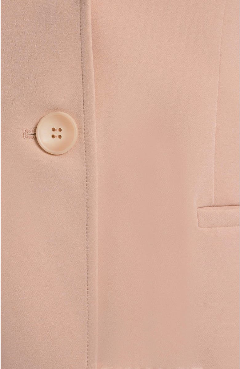 Santorelli Juno Double Button Jacket in Soft Stretch Crepe, Alternate, color, Peach Whip