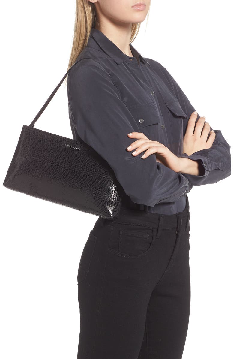 Rebecca Minkoff Leather Zip Clutch, Alternate, color,