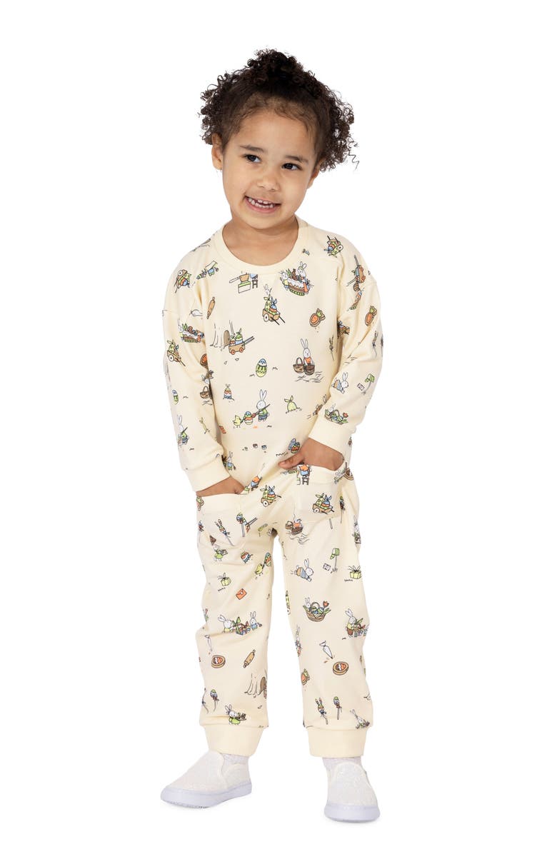 Bellabu Bear Bunny Workshop Fitted Two-Piece Pajamas, Alternate, color,