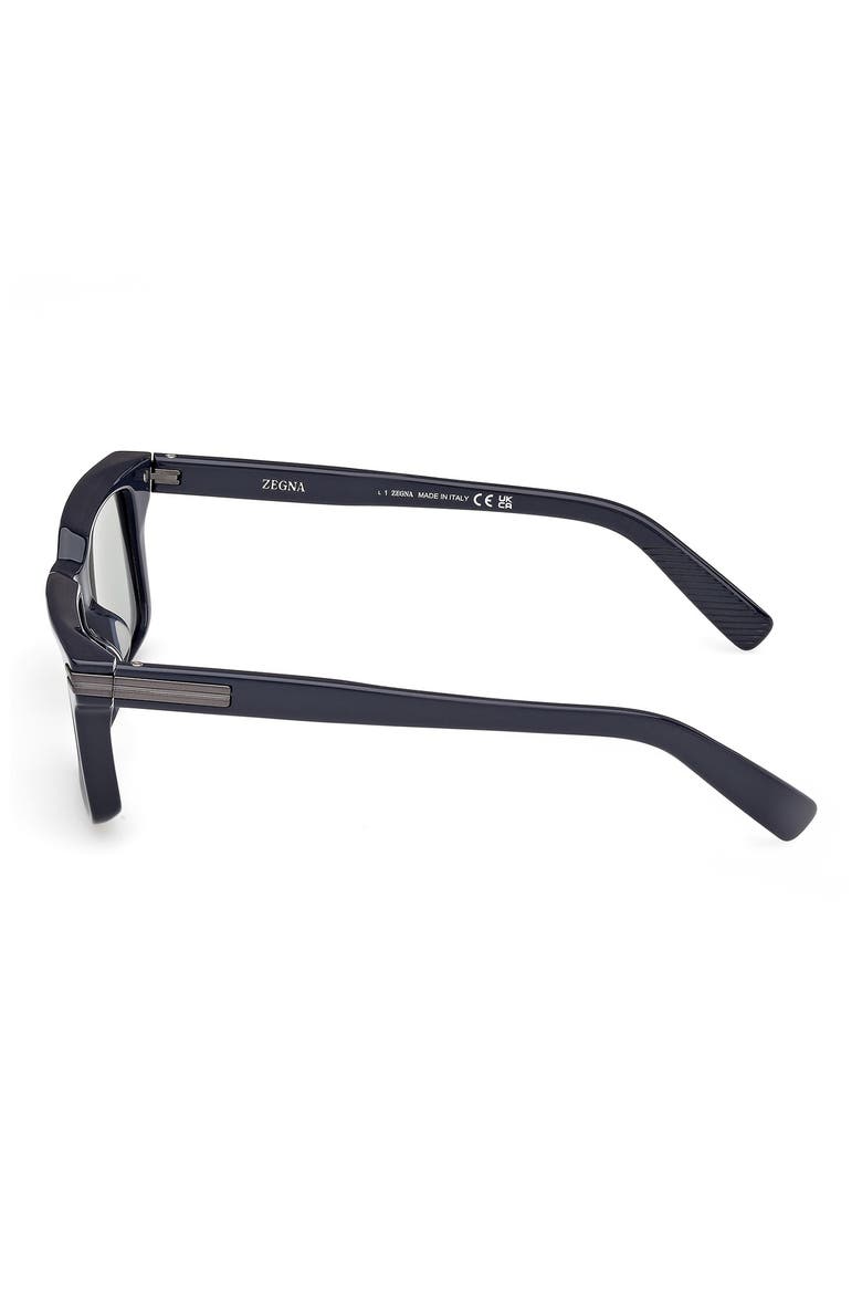 53mm Rectangular Sunglasses, Alternate, color, SHINY BLUE / MATTE GUNMETAL