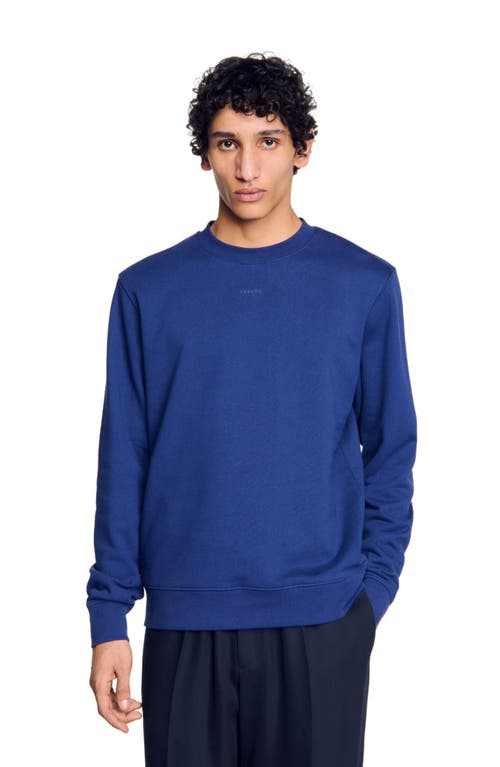 Sandro Logo Sweatshirt In Royal Blue