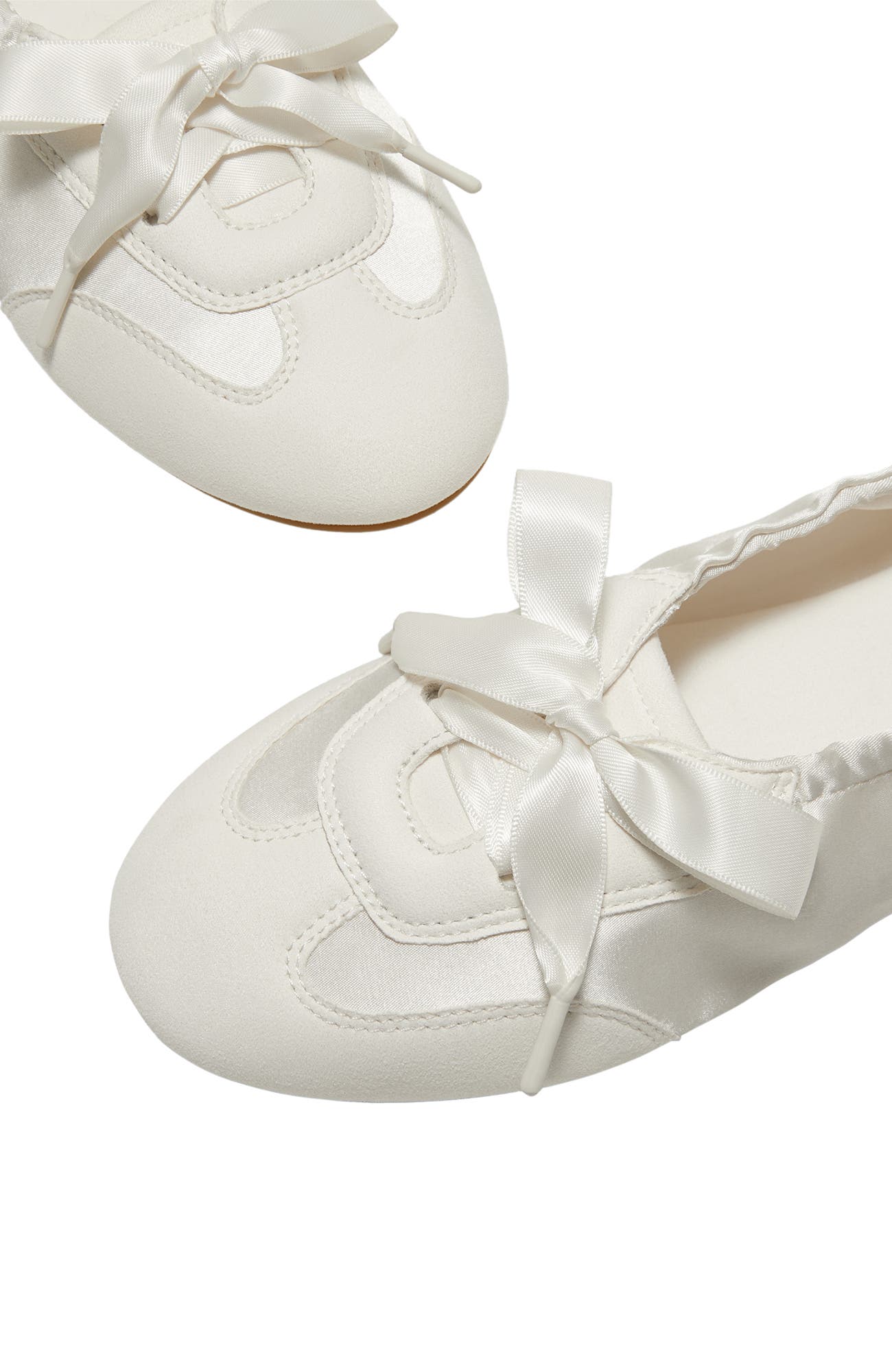 Yanka Round-Toe Satin Sneakerina, Alternate, color, Light Gold