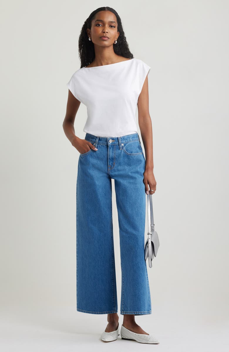 Nordstrom Pima Cotton Boat Neck T-Shirt, Alternate, color, White