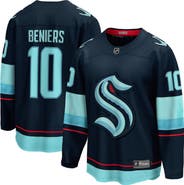FANATICS Men's Fanatics Matty Beniers Deep Sea Blue Seattle Kraken Premier Breakaway Player Jersey