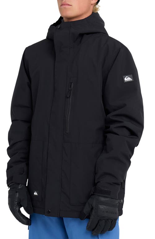 Quiksilver Mission Water Resistant Warmflight® Insulated Jacket In Black