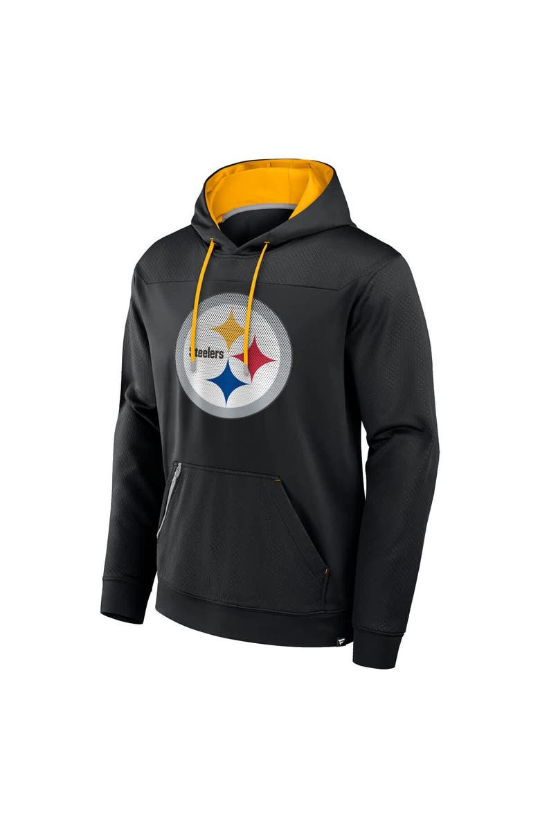 FANATICS Men's Fanatics Black Pittsburgh Steelers Defender Pullover Hoodie, Alternate, color, Black
