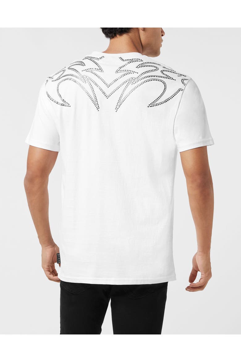 Round Neck T-Shirt Texas Studs Men, Alternate, color, white