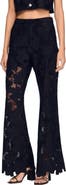 SANDRO Guipure lace trousers