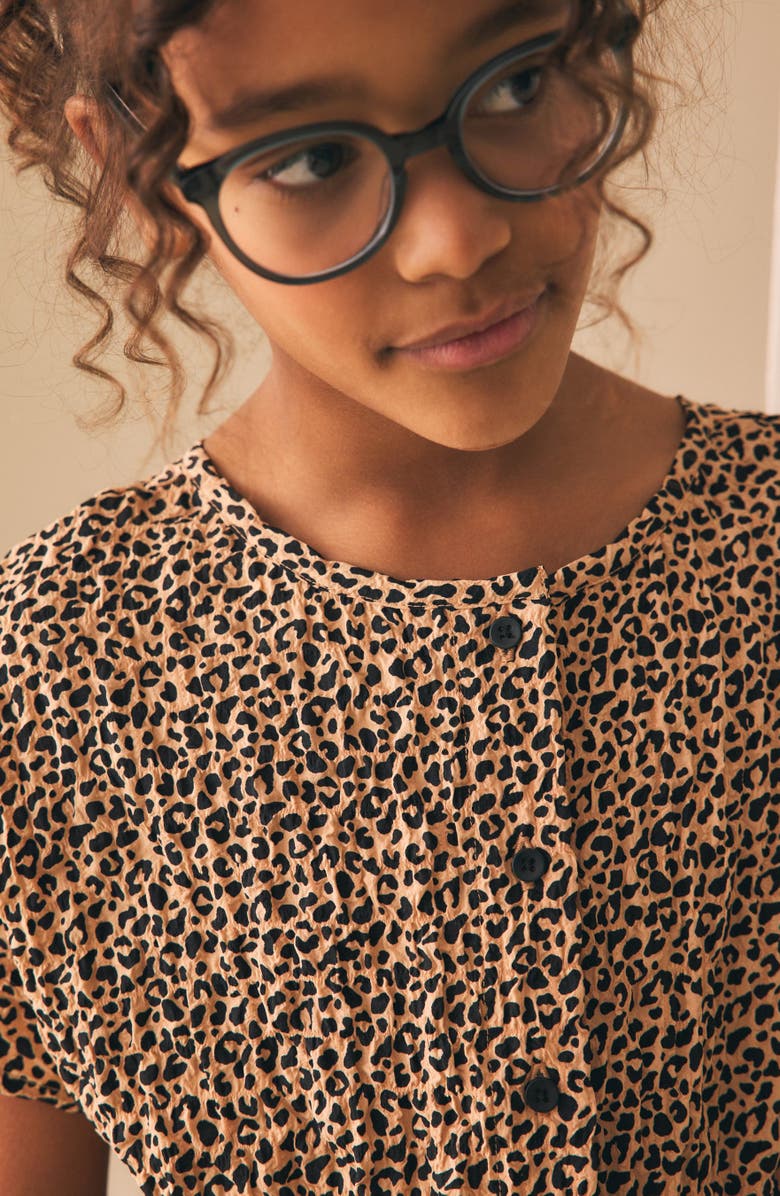 NEXT Kids' Animal Print Romper, Alternate, color, Brown Multi