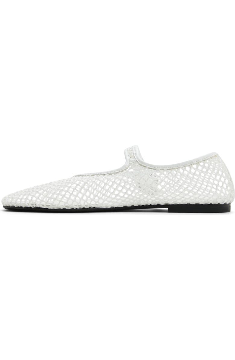 ALDO Alisse Mesh Ballet Flat, Alternate, color, White
