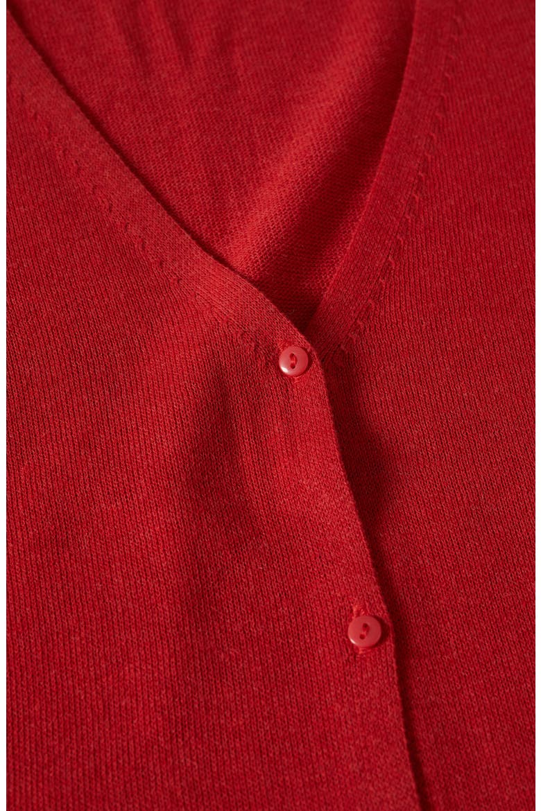 Oversize Button Front Sweater Vest, Alternate, color, STRAWBERRY