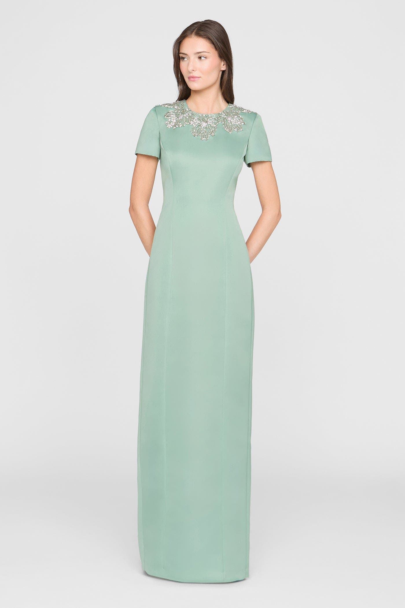Sorelia Floral Beaded Gown