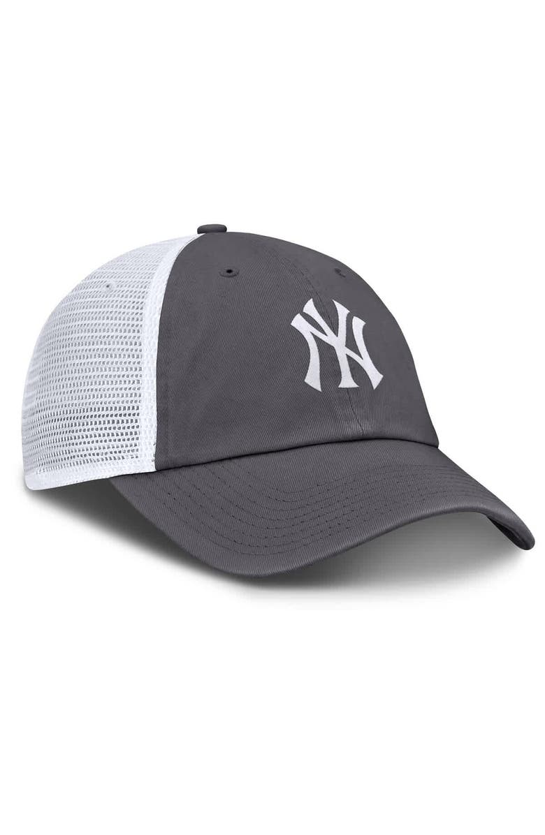 Nike Men's Nike Gray New York Yankees Adjustable Trucker Hat, Alternate, color, 
