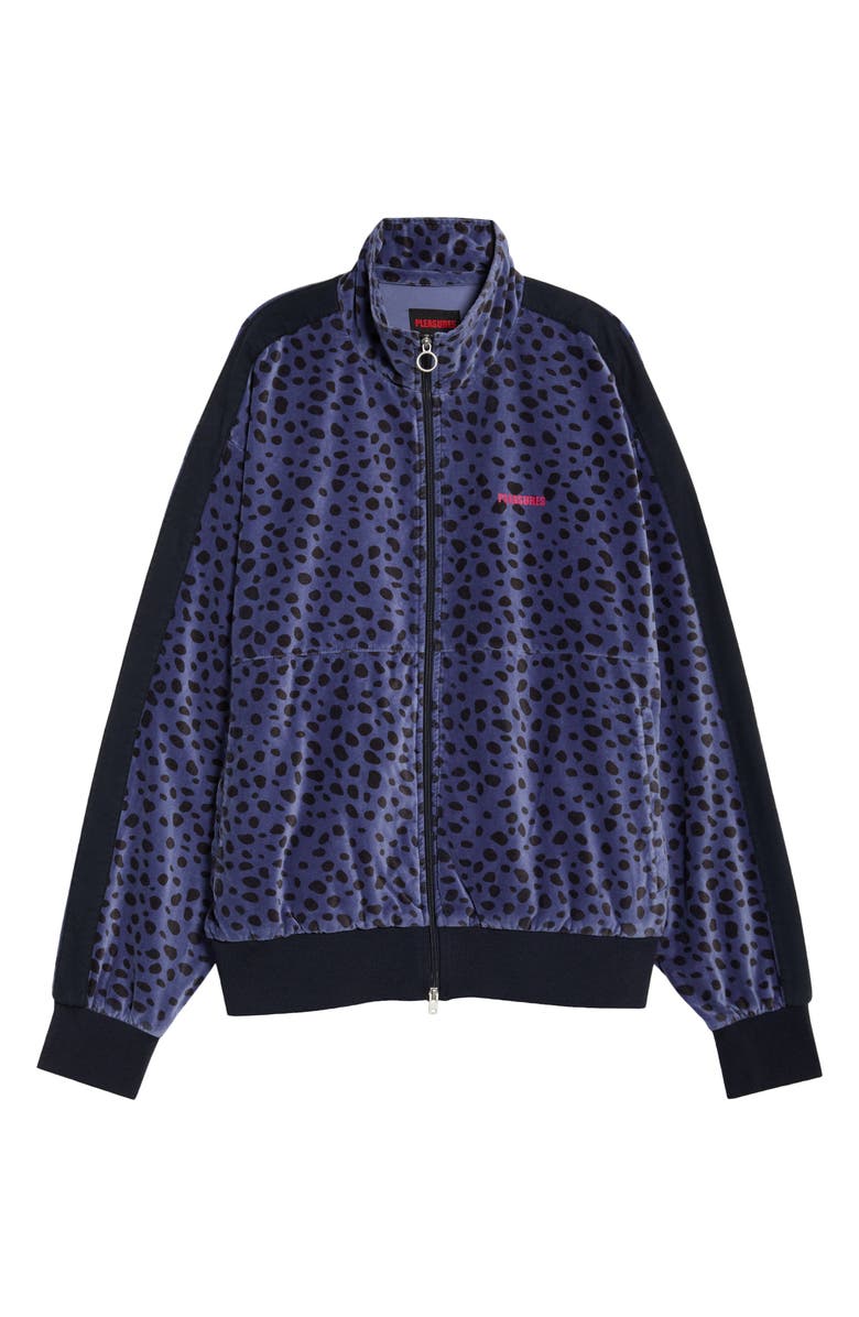 PLEASURES Ozone Velour Track Jacket, Main, color, Blue