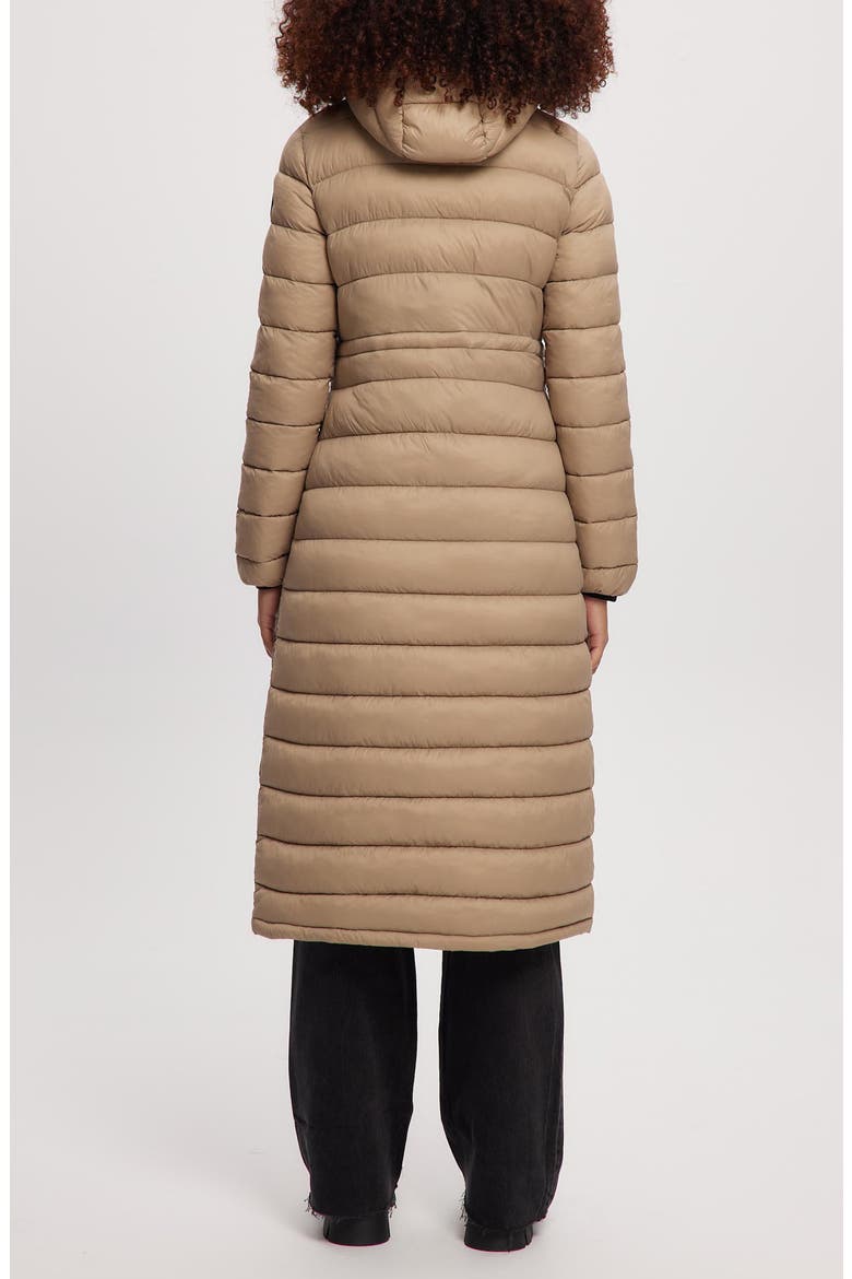 Ivy Lightweight Long Puffer Coat, Alternate, color, SAND