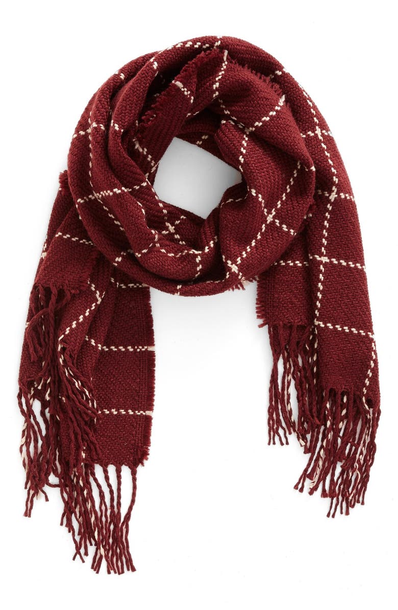 BP. Stitched Grid Scarf, Main, color, 