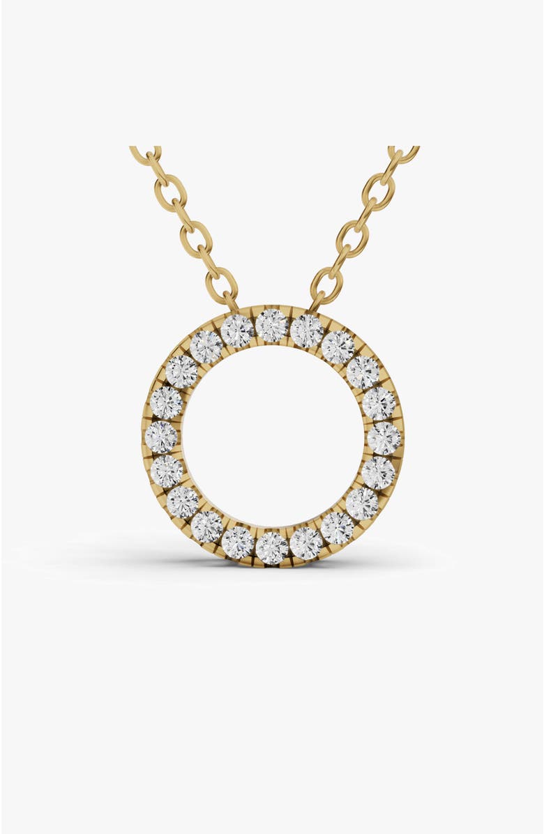 SEREIA OFFICIAL 14K Gold 0.75 ct Necklace Circle Diamond, Main, color, Yellow Gold