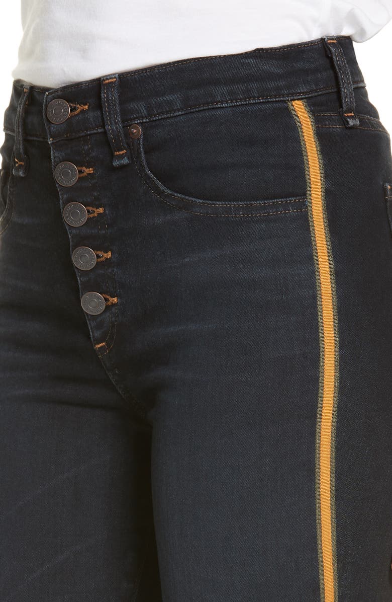 Veronica Beard Debbie Tuxedo Stripe Skinny Jeans, Alternate, color, 