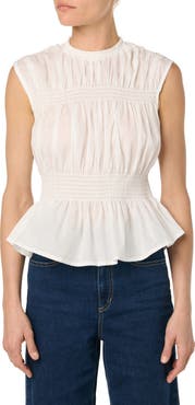 Joe's Sleeveless Cotton Voile Peplum Top