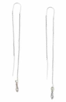 AllSaints Serpent Threader Chain Drop Earrings