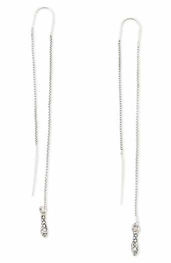 AllSaints Serpent Threader Chain Drop Earrings