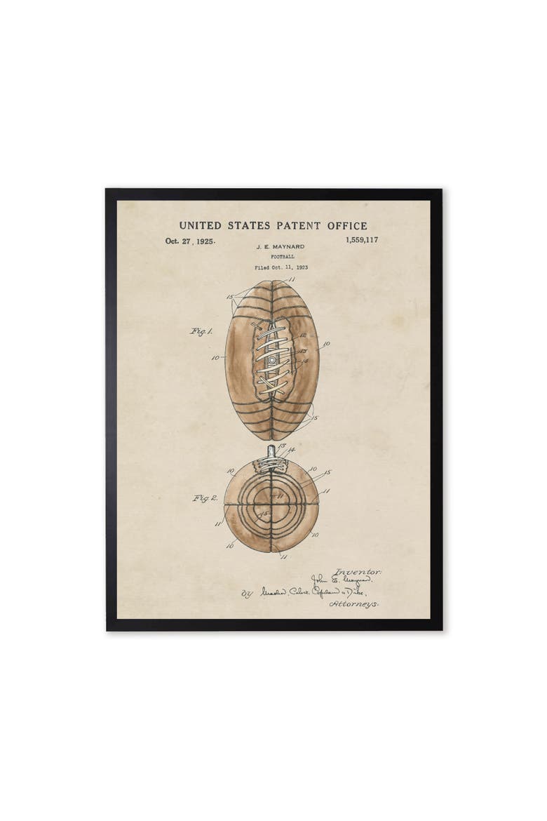 Football Patent in Black Frame, Main, color, Multi