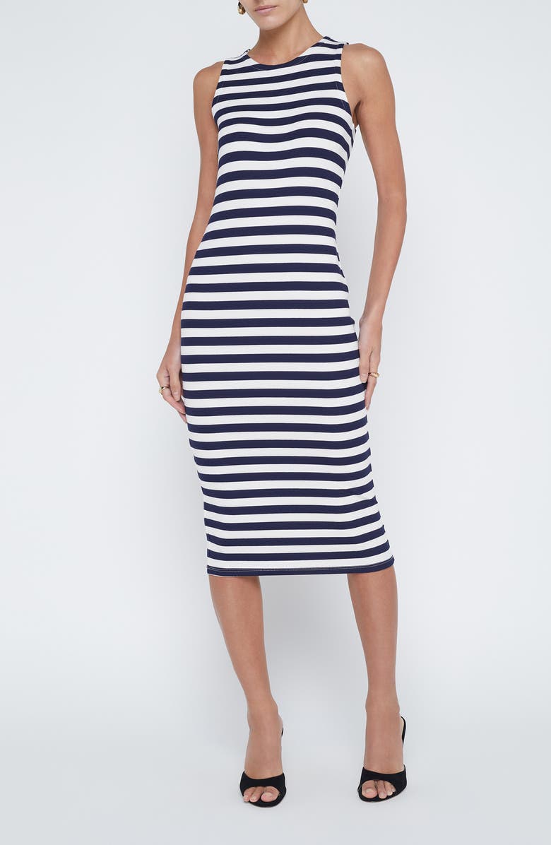 L'AGENCE Stripe Racerback Minidress, Alternate, color, 