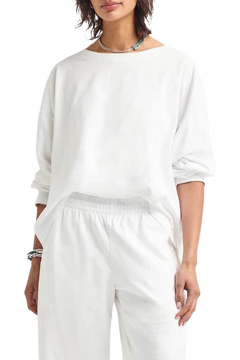 Coast Cotton Blend Sweatshirt, Main, color, WHITE