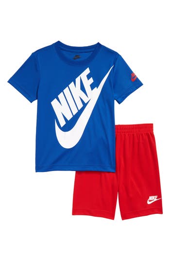 Nike Kids' Futura Graphic Tee & Shorts In University Red