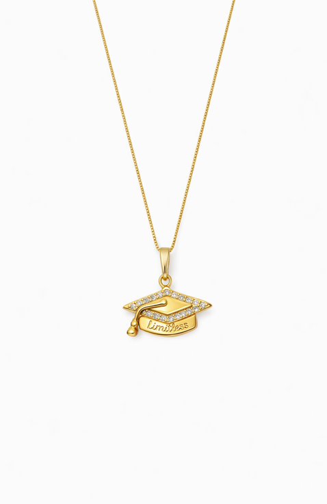 Limitless Graduation Cap Pendant Necklace