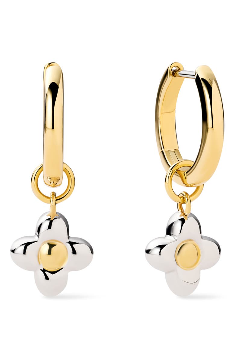 Ana Luisa Liora Drop Hoop Earrings, Main, color, Gold / Silver